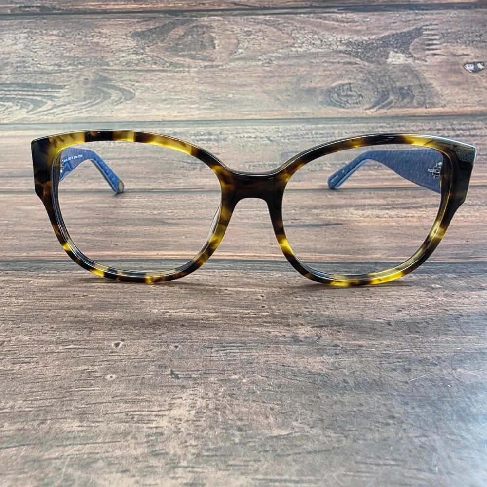 Juicy Couture JU573SSAM Light Havana Tortoise Blue Eyeglasses Frames 57-18-135
